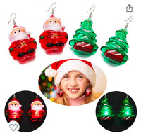 Aniwon Cute LED Christmas Earrings, 2PCS Women Fashion Christmas