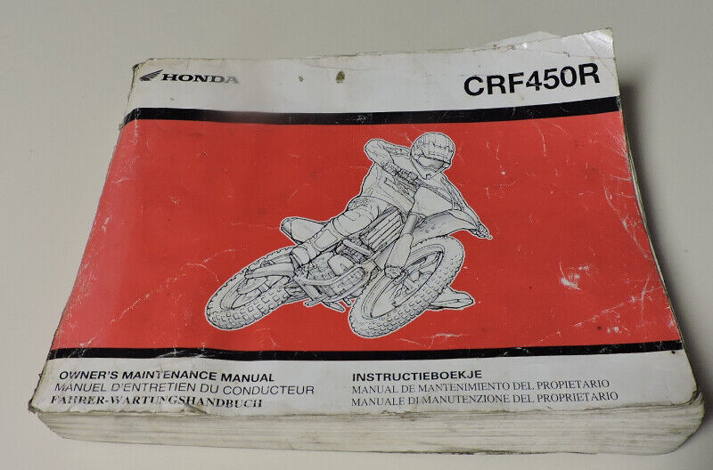 Used, Honda Owner's Maintenance Manual CRF450R for sale  