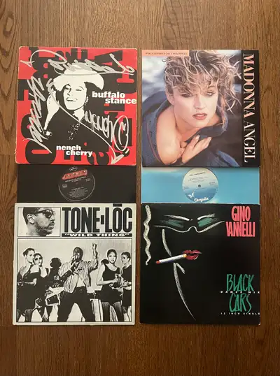 set 28: Madonna Tone Loc Rob Base Neneh Vinyl records, View more