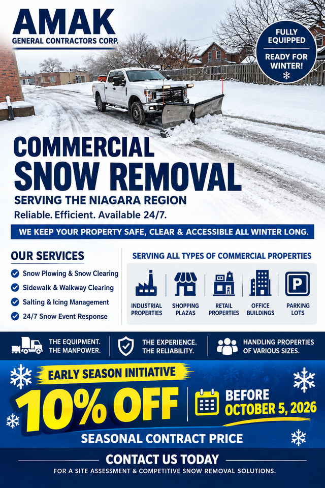 Commercial Snow Removal Services – Niagara Region in Snow Removal & Property Maintenance in St. Catharines - Image 3