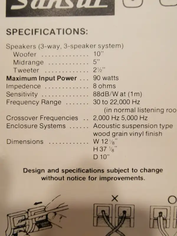 pair of sansui speakers model S-61c in Speakers in Mississauga / Peel Region - Image 10