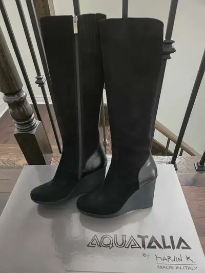 DESIGNER AQUATALIA SUEDE BOOTS  Made in ITALY, View more