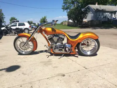 2 year build time , Danny Martin single sided swing arm frame , Merch Motors 120 cu.in. built by Jer...