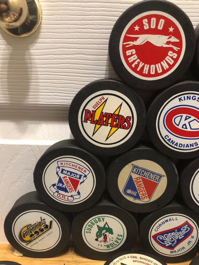 Vintage NHL OHL Hockey Puck Collection  in Hockey in Oakville / Halton Region - Image 2