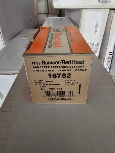 Brand New Ramset 2" Washered Drive Pin $10 Qty. 100pcs Delivery or meet up could be possible