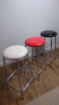 3 multi-color Bar stools