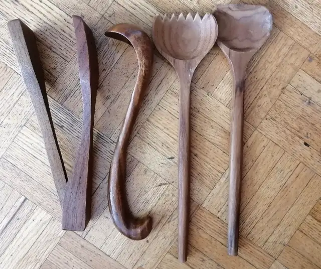 4PCS WOODEN FORK AND SPOONS NEW 12" LONG63771549359489120