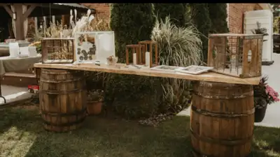 This live edge table combines rustic charm with a touch of nature, featuring a unique wooden slab su...