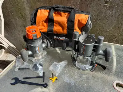 This Ridgid R2901 laminate trimmer router is a versatile and powerful tool, perfect for precision wo...