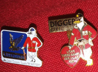 1987 Jeux Canada Game DiggerGull Pins Ultramar/Love those Games