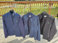 Men's S and M Lacoste Jackets and wind breaker for sale