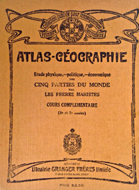 Antiquité 1953. Livre scolaire Atlas-Géographie. Montréal