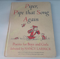 Vintage 1965 Piper, Pipe That Song Again Poems for Boys and Girl