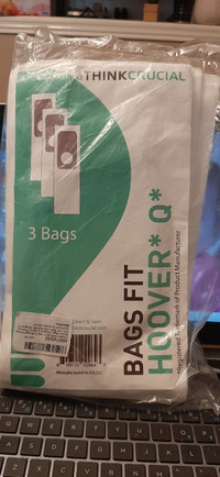 Hoover vacuum bags bag of three Q bags 