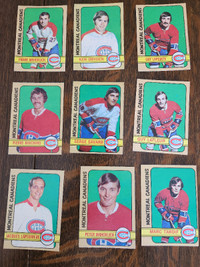 Montreal Canadiens Hocky Cards - lot of 9