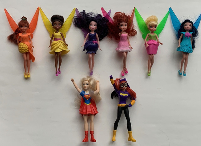 Lot de 8 figurines POUR 8$ :  Fée Clochette + Super Heros DC dans Jouets et jeux  à Ville de Québec