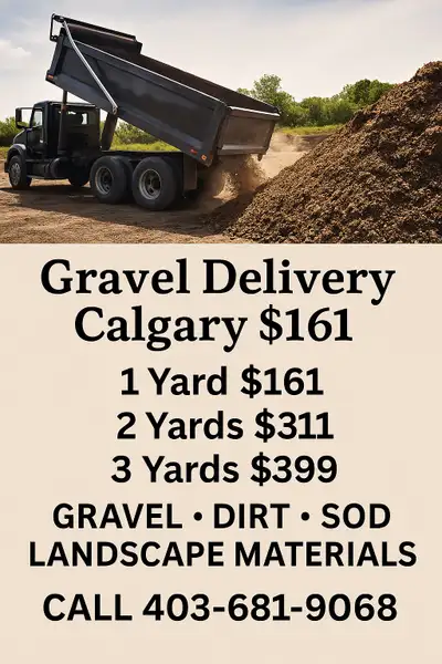 Get ready to transform your landscape with our premium selection of gravel, soil, and sod, delivered...