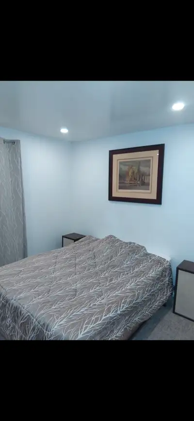 Large Private bedroom for rent furnished with new queen sized bed,wireless and off street parking in...