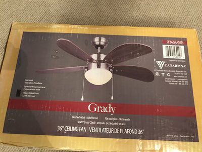 36" Ceiling Fan with light, View more
