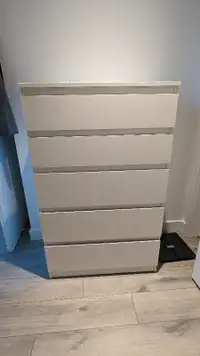 IKEA KULLEN 5-drawer chest, white, 70x112 cm