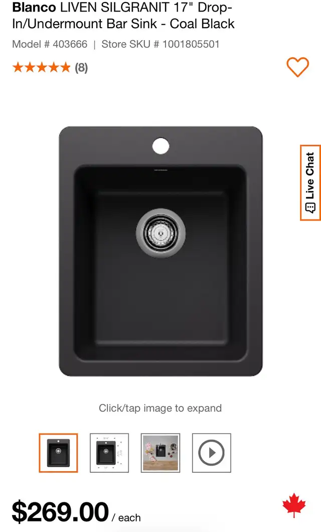 undermount sink  in Plumbing, Sinks, Toilets & Showers in Markham / York Region - Image 4