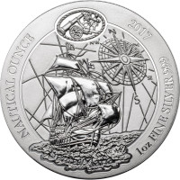 2017 Rwanda Nautical Ounce Series - HMS Santa Maria silver coin