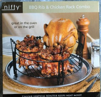 Nifty BBQ Rib & Chicken Rack Combo for oven or grill