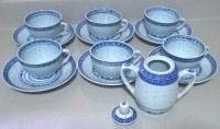 Vintage Translucent Rice Grain China Tea Cup & Saucer Sets