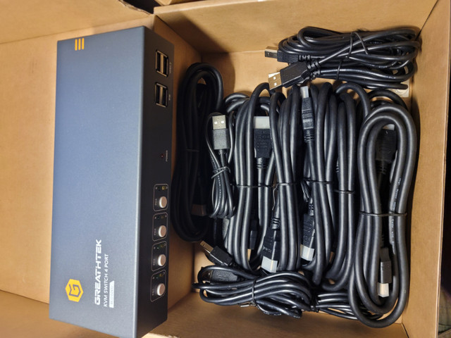 Greathtek GHT-S7412H2  HDMI 4 port dual monitor USB KVM switch in Mice, Keyboards & Webcams in Markham / York Region - Image 4