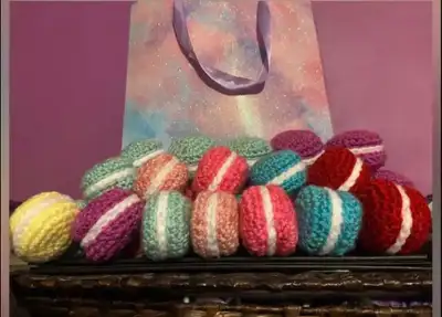 Handmade Crochet Amigurumi macarons, View more
