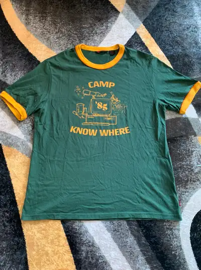 Stranger Things Camp Know Where T-Shirt Levi’s Tagged Size XL, Fits A Size Large Good Condition
