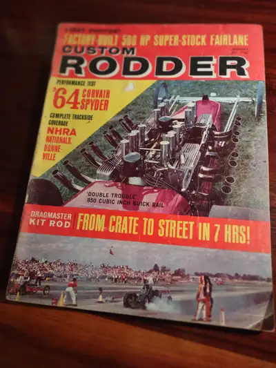 Vintage 1964 Custom Rodder Car Magazine. 66 Pages. Fair Cond., View more