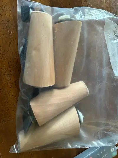 Bought higher wooden legs for my all of my 4 couches and one set is extra so selling it.