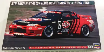 Hasegawa 1/24 STP Taisan Nissan Skyline GT-R R32 Gr.A race car model. Item is still sealed and never...