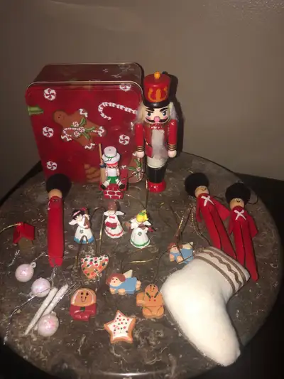 vintage lot of small Christmas ornaments, View more