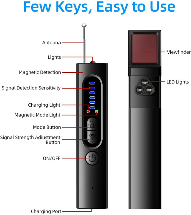 Hidden Camera Detector Anti-Spy Detector Bug Detector electronic in General Electronics in Mississauga / Peel Region - Image 3