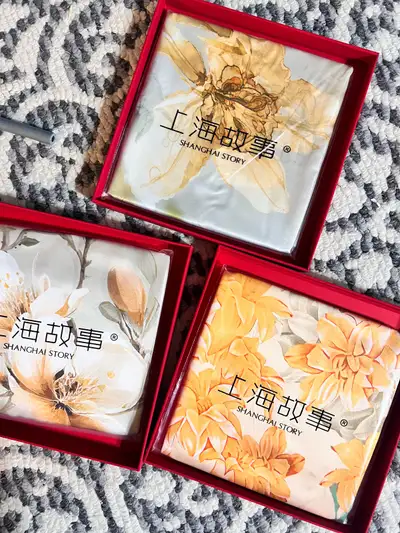 Chinese silk scarf, View more