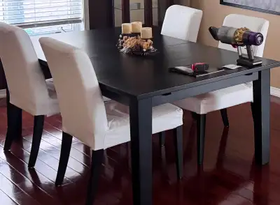 IKEA Extendable Dining Table + 4 Chairs (Seats up to 10), View more