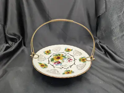 Vintage Wood & Sons Avon Ironstone Plate England Gold Handle, View more
