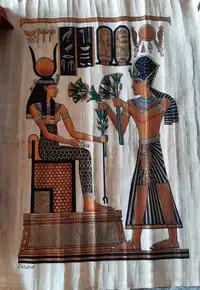 Egyptian artwork by John Essam on Papyrus