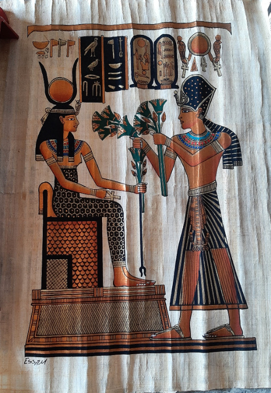 Egyptian artwork by John Essam on Papyrus in Arts & Collectibles in Abbotsford