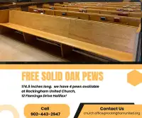 Free Solid Oak Pews