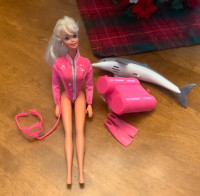 Barbie, Swim and Dive, Scuba Gear, Tank, Mask, Fins, Dolphin,