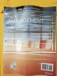 Strategic Management concepts witth New WileyPLUS  Access OBO