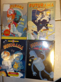 Futurama DVD Box Sets Volumes 1,2,3 and 4, never been opened!