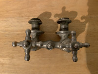 ANTIQUE Robinets Bain Brass & Nickel Claw Foot Bathtub Faucet
