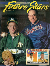 Beckett Future Stars #1 - May 91 - TODD VAN POPPEL & NOLAN RYAN