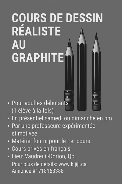Cours de dessin au graphite, View more
