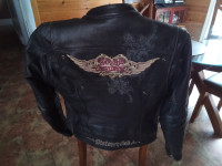 Manteau de cuir Harley pour femmes