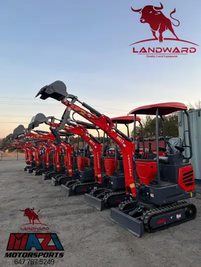 $15,999 Landward 1.2Ton Kubota Mini Excavator Hydro Thumb Expandable Trx Features: Kubota Diesel Eng...